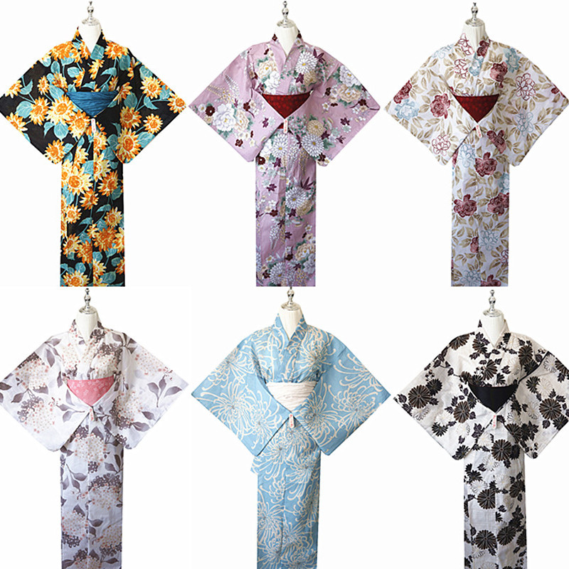 Ethnic Wear In Fashion - New Traditional Style Kimono Bathrobe Multi-Style