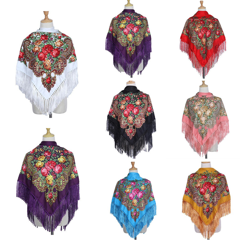 Retro Printed Scarf Winter Boh - Ethnic Boho Fashion 评论和价格