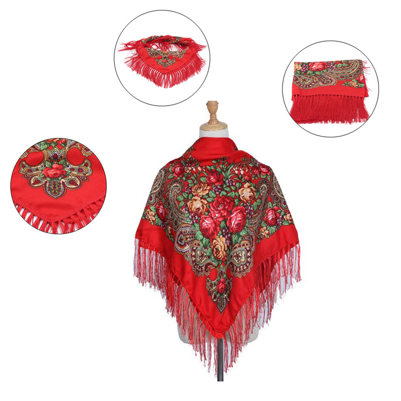 Retro Printed Scarf Winter Boh - Ethnic Boho Fashion 评论和价格