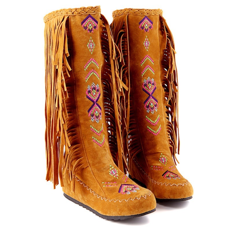 Tassel Boots Handmade Embroide - Ethnic Fashion 评论和价格