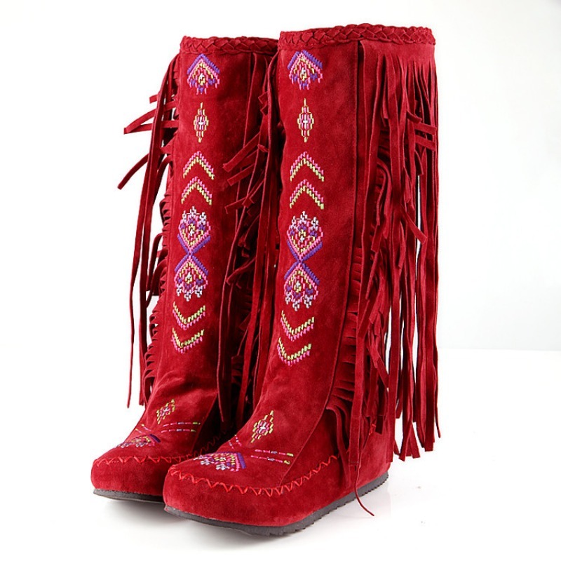 Tassel Boots Handmade Embroide - Ethnic Fashion 评论和价格