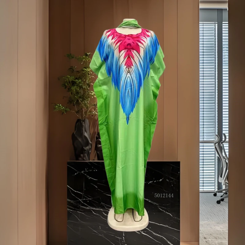 Elegant Floral Cotton Abaya Wo - Abaya Modest Wear 评论和价格
