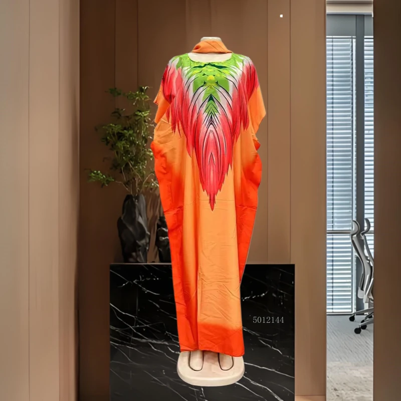Elegant Floral Cotton Abaya Wo - Abaya Modest Wear 评论和价格