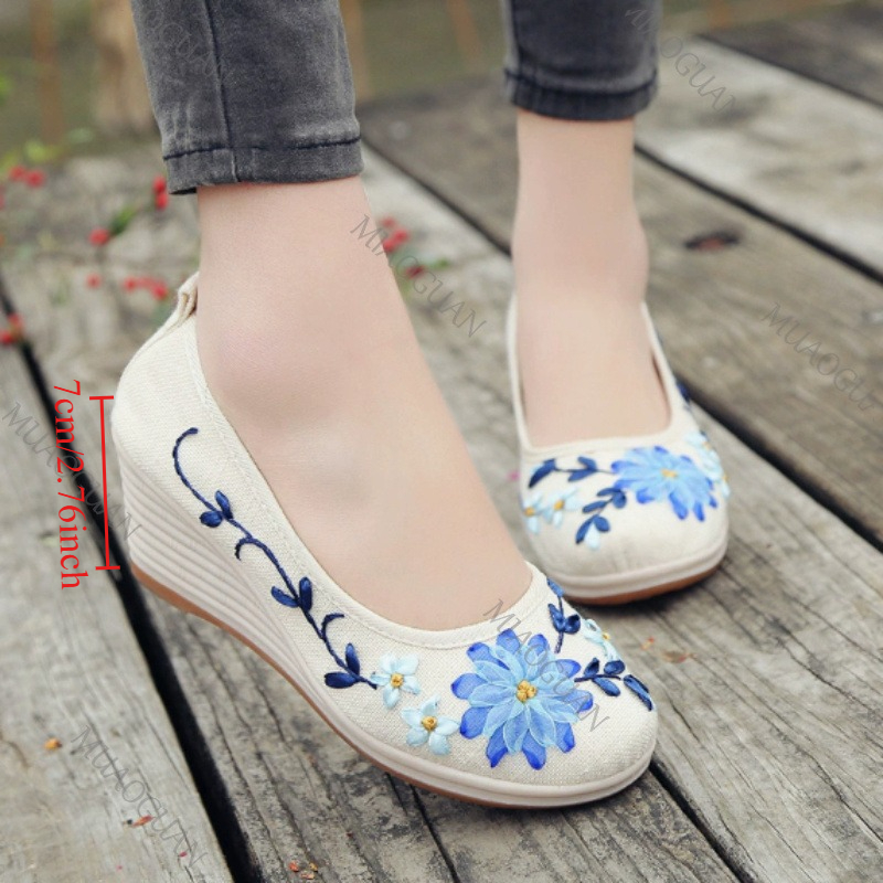 Embroidered Women Comfort Wedg - Ethnic Fashion 评论和价格