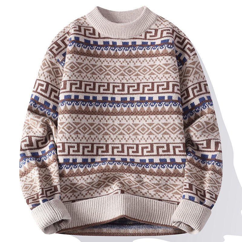 Trendy Men's Round Neck Sweate - Ethnic Wear In Fashion 评论和价格