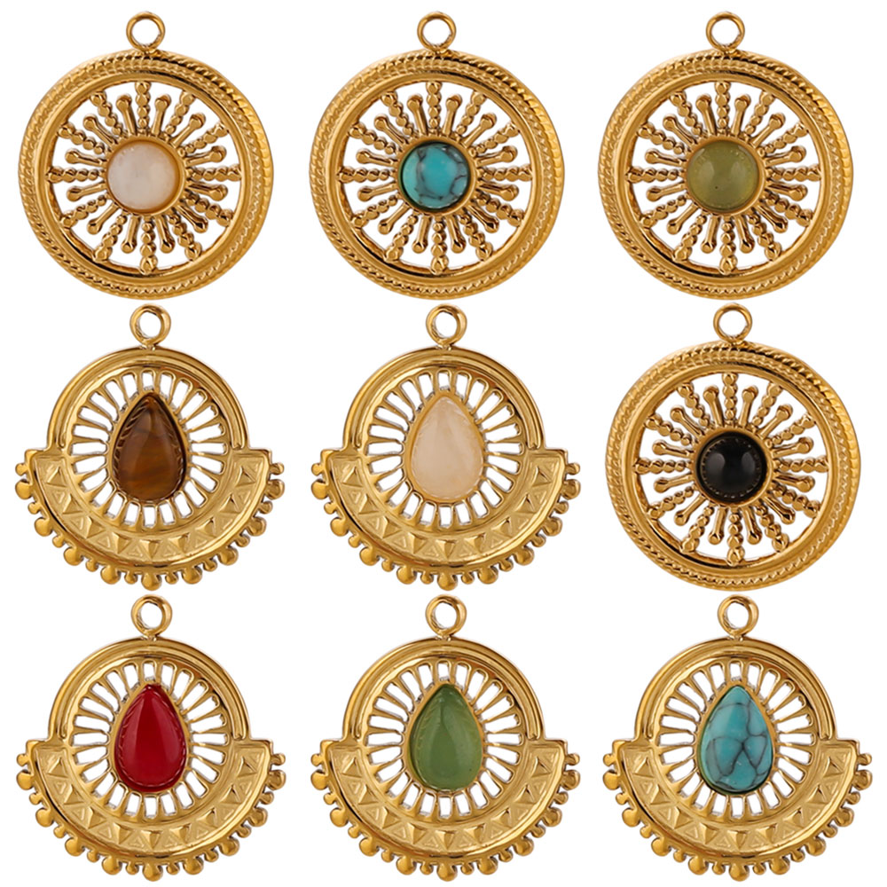 4pcs Stainless Steel Flower Fa - Ethnic Boho Fashion 评论和价格