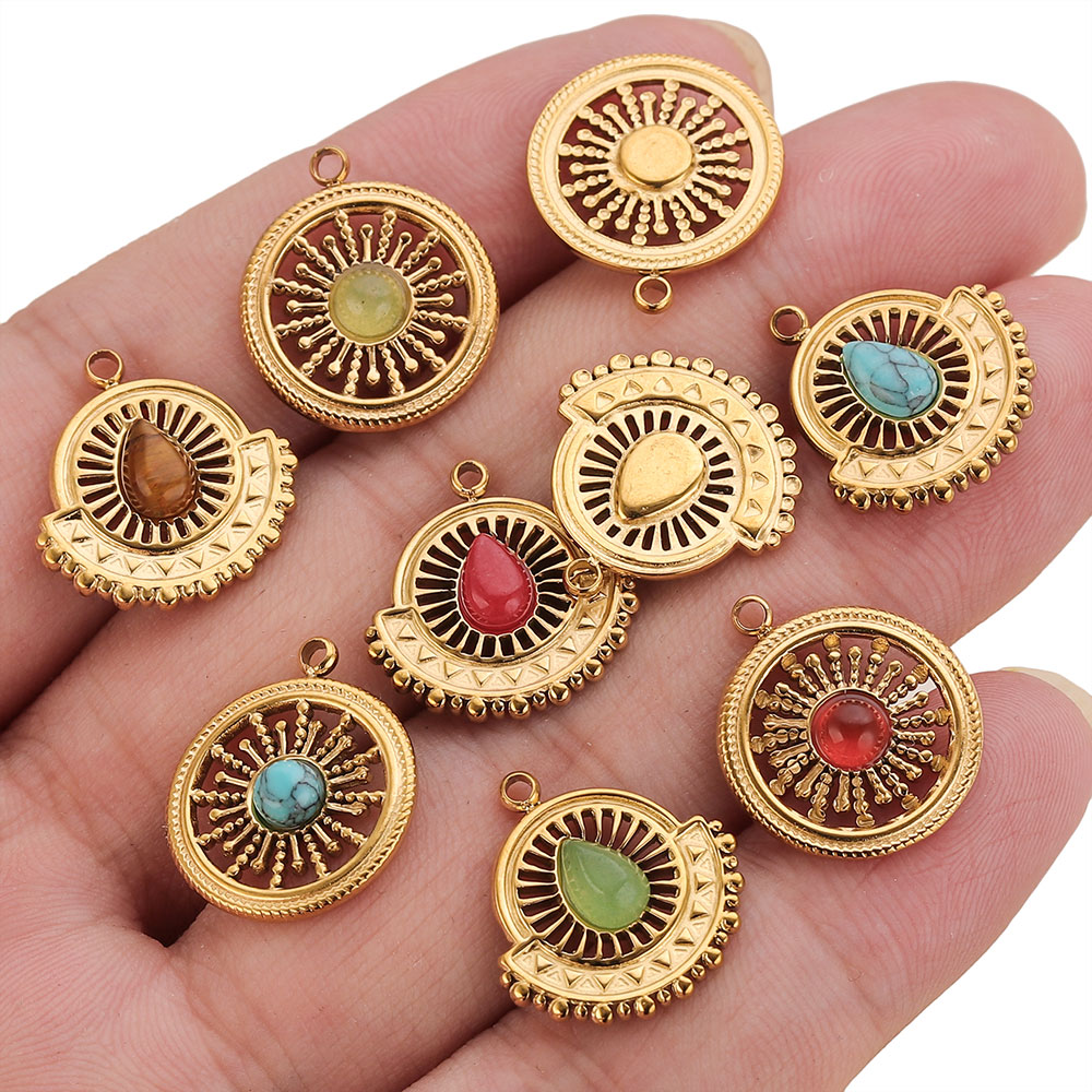 4pcs Stainless Steel Flower Fa - Ethnic Boho Fashion 评论和价格