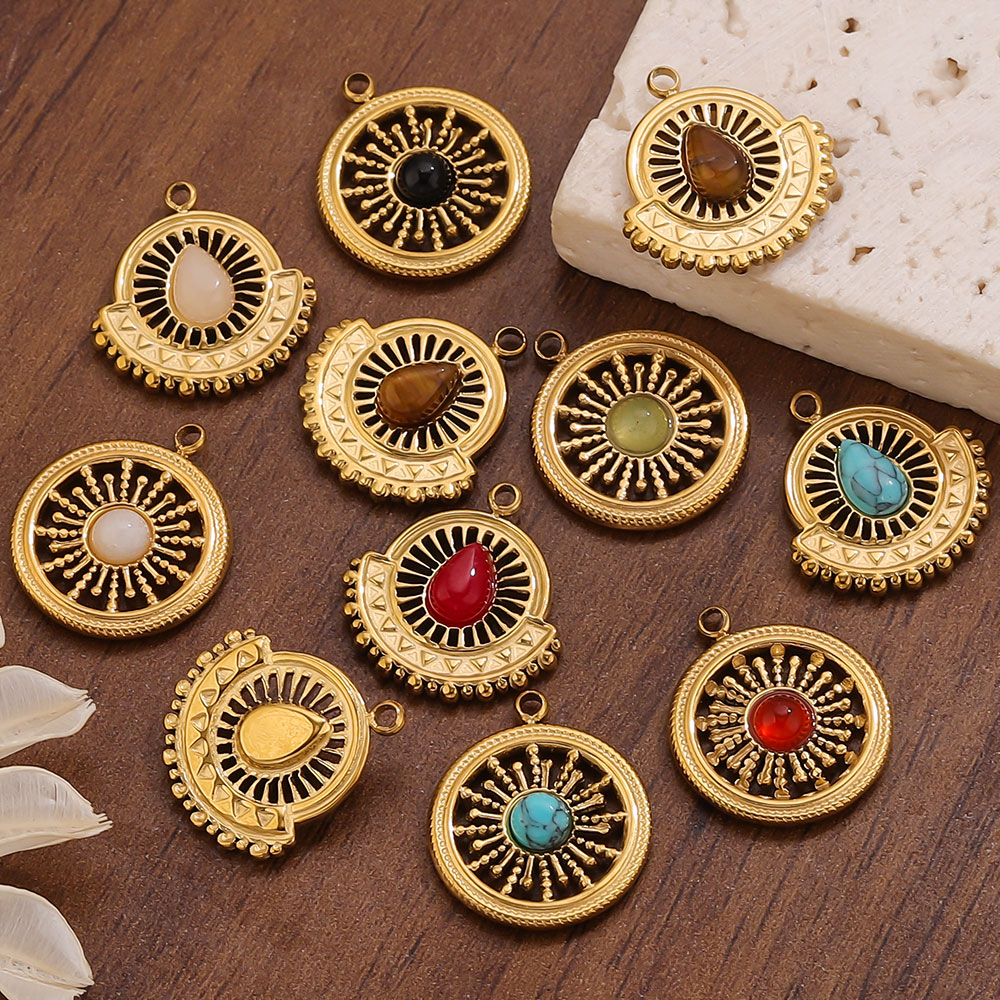 4pcs Stainless Steel Flower Fa - Ethnic Boho Fashion 评论和价格
